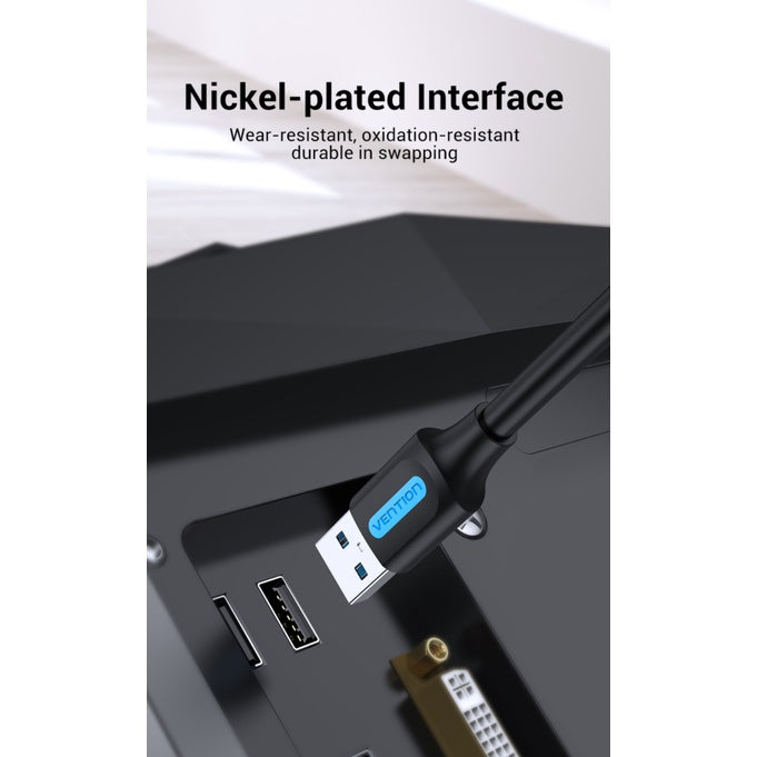 Vention USB 3.0 A Male to A Male Nickel Plated (CON) 5Gbps USB Cable for Hard Drive, Laptops, TV Box and Other Male to Male Devices (Available in Different Lengths)