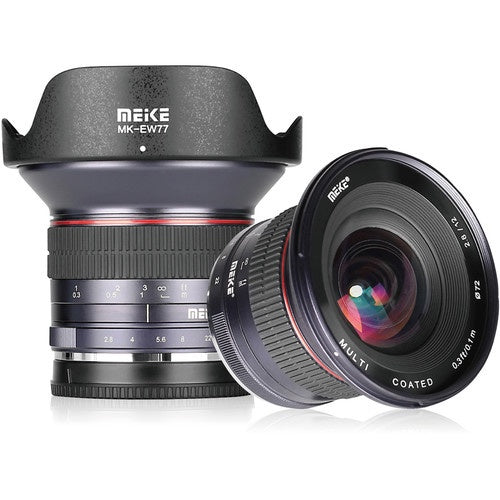 Meike MK-12mm 12mm F/2.8 Ultra Wide Angle Manual Focus APS-C Prime Lens (E-Mount) for Sony Mirrorless Cameras