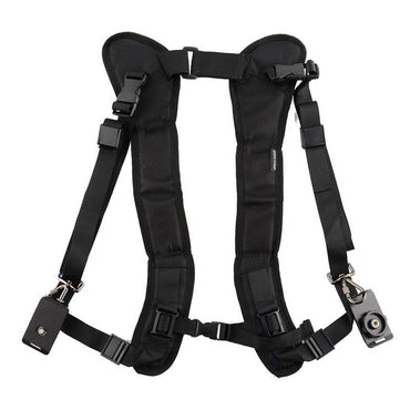 Pxel AA-CS2 Black Double Quick Rapid Camera Shoulder Neck Strap Belt Sling for Canon Nikon Sony Pentax Olympus Panasonic DSLR