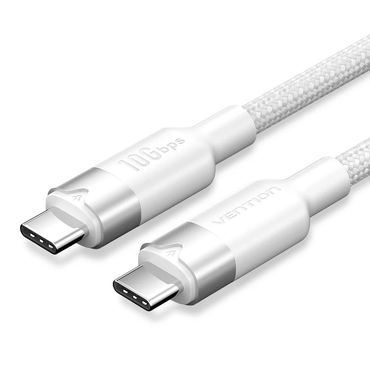 Vention 0.5 / 1-Meter USB 3.2 Gen 2 Dual Type-C Male 5A Fast Charging Cable with 10Gbps Data Transmission Speed Aluminum Alloy Type