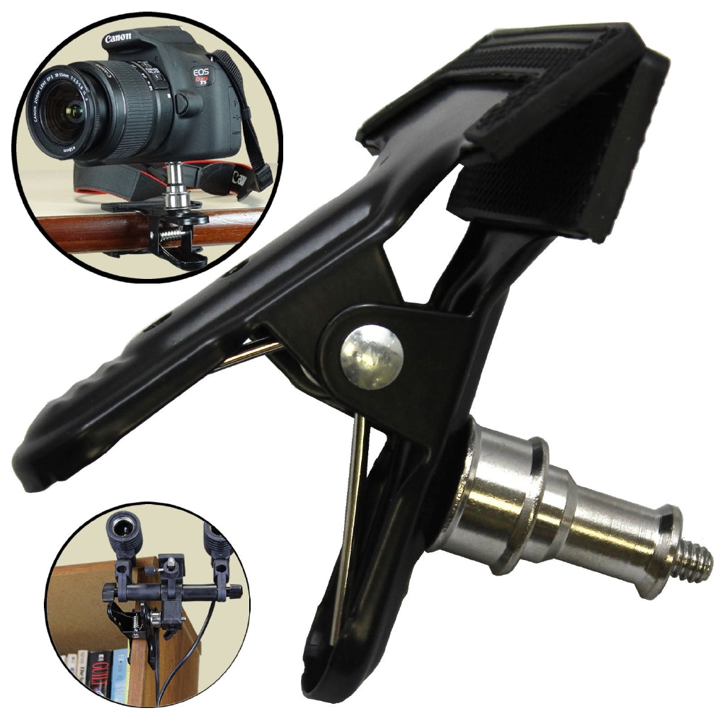 Pxel AA-CT3 Clip Clamp 1/4" Stud Spigot Holder Background Backdrop Lighting Stand