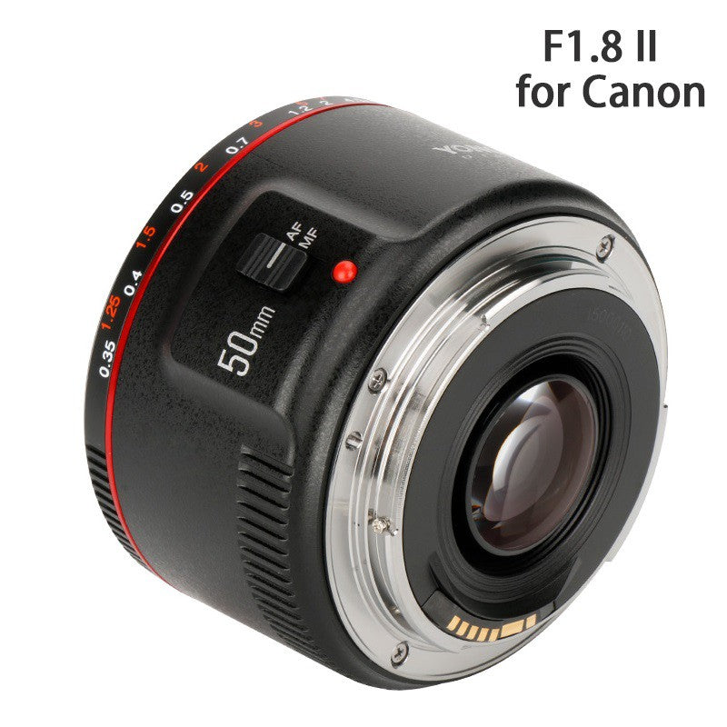Yongnuo YN50MM F1.8C II Version 2 50mm f/1.8 Black Body Prime Lens for Canon EF Auto Focus