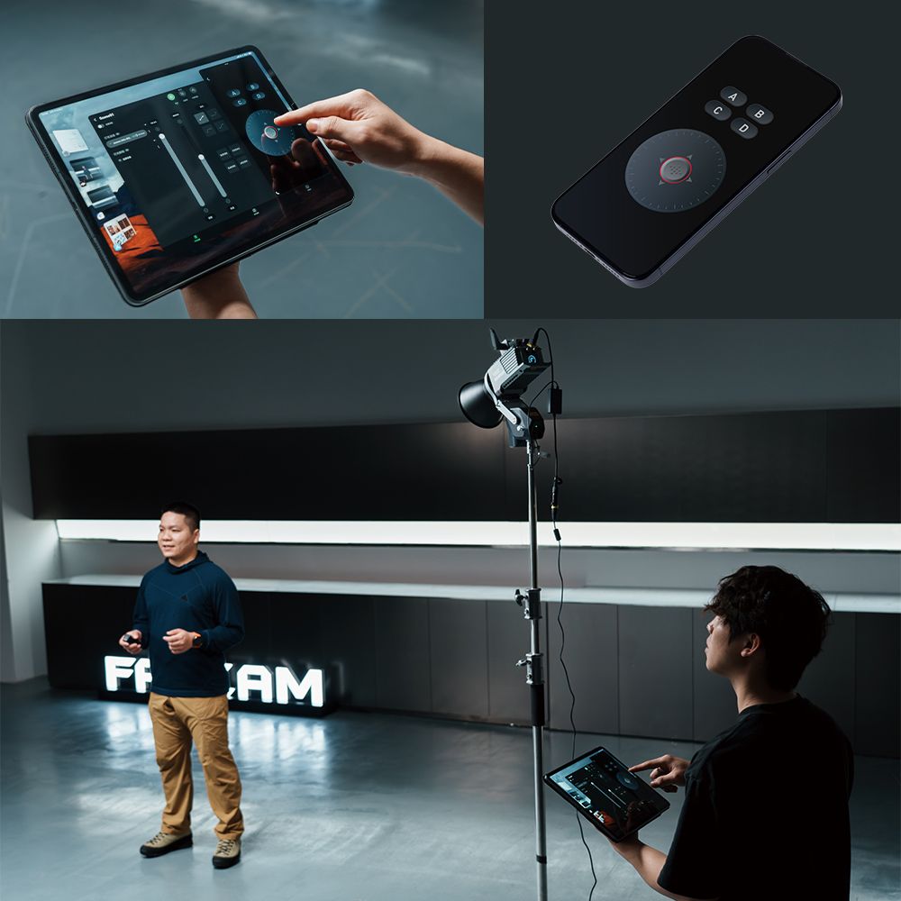 Falcam Move LightGo Portable Bowens Mount Wired Wireless Control, Pan / Tilt Fixtures, Quick Release Bayonet Design for Professional Photography, Videography and Content Creation | MV0A4A0