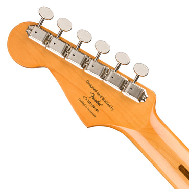 Squier by Fender Classic Vibe 50s Stratocaster Electric Guitar with SSS Pickup, Vintage Style Tremolo, Maple Fingerboard (Sunburst, White Blonde, Red)