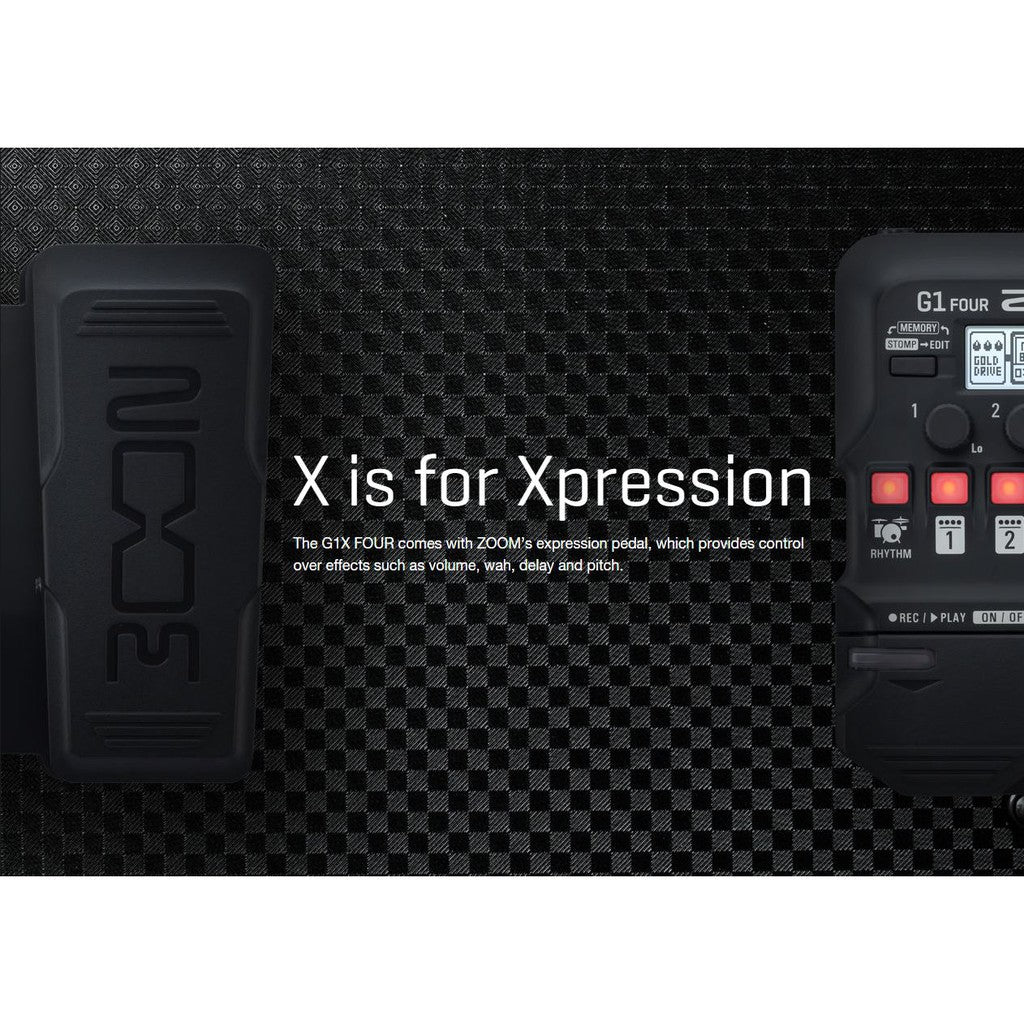 Zoom G1X Four Guitar Effects Processor with Built-In Expression Pedal