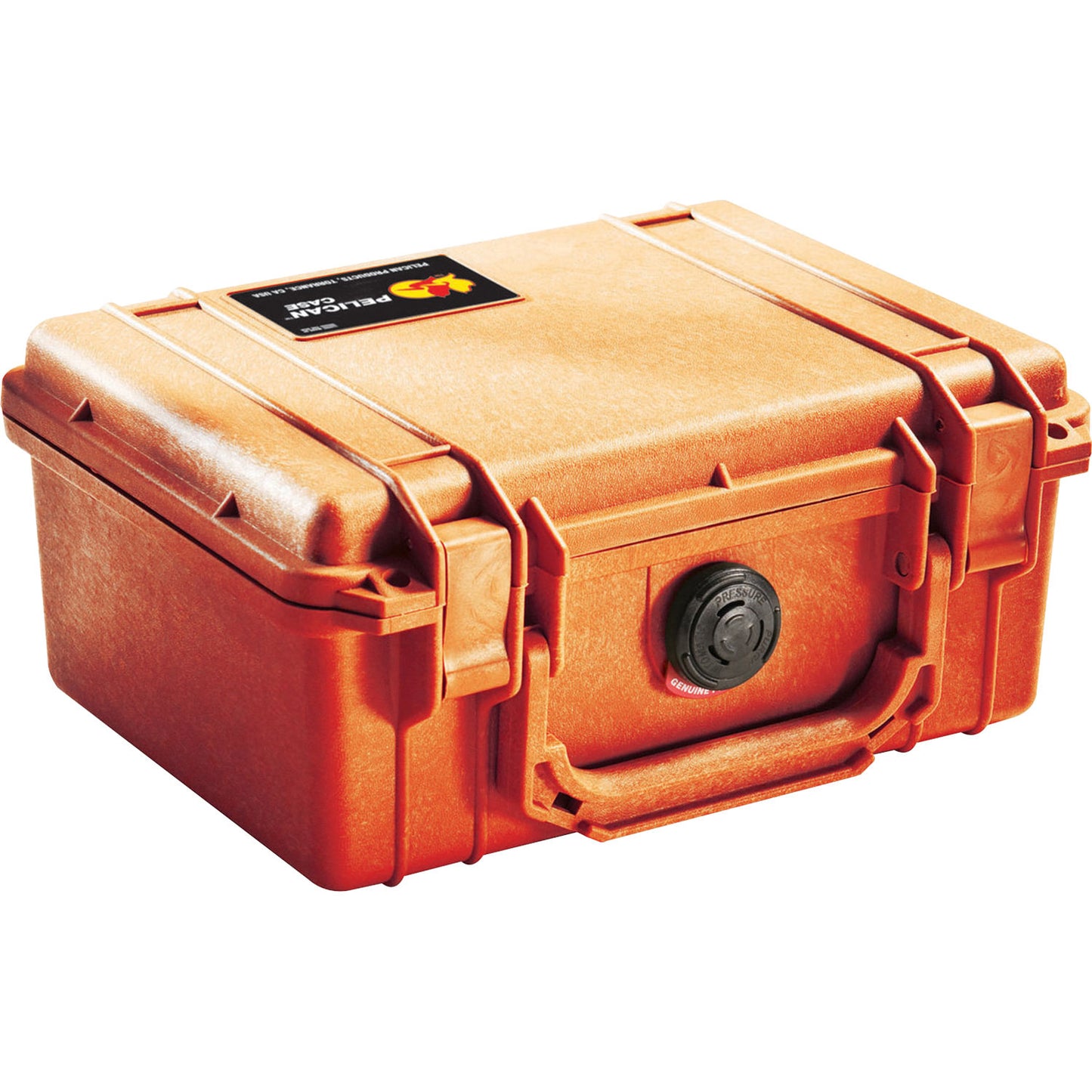 Pelican 1150 Protector Case Watertight Crushproof Dustproof Hard Casing with Foam, Automatic Purge Valve, IP67 (Black, Orange)