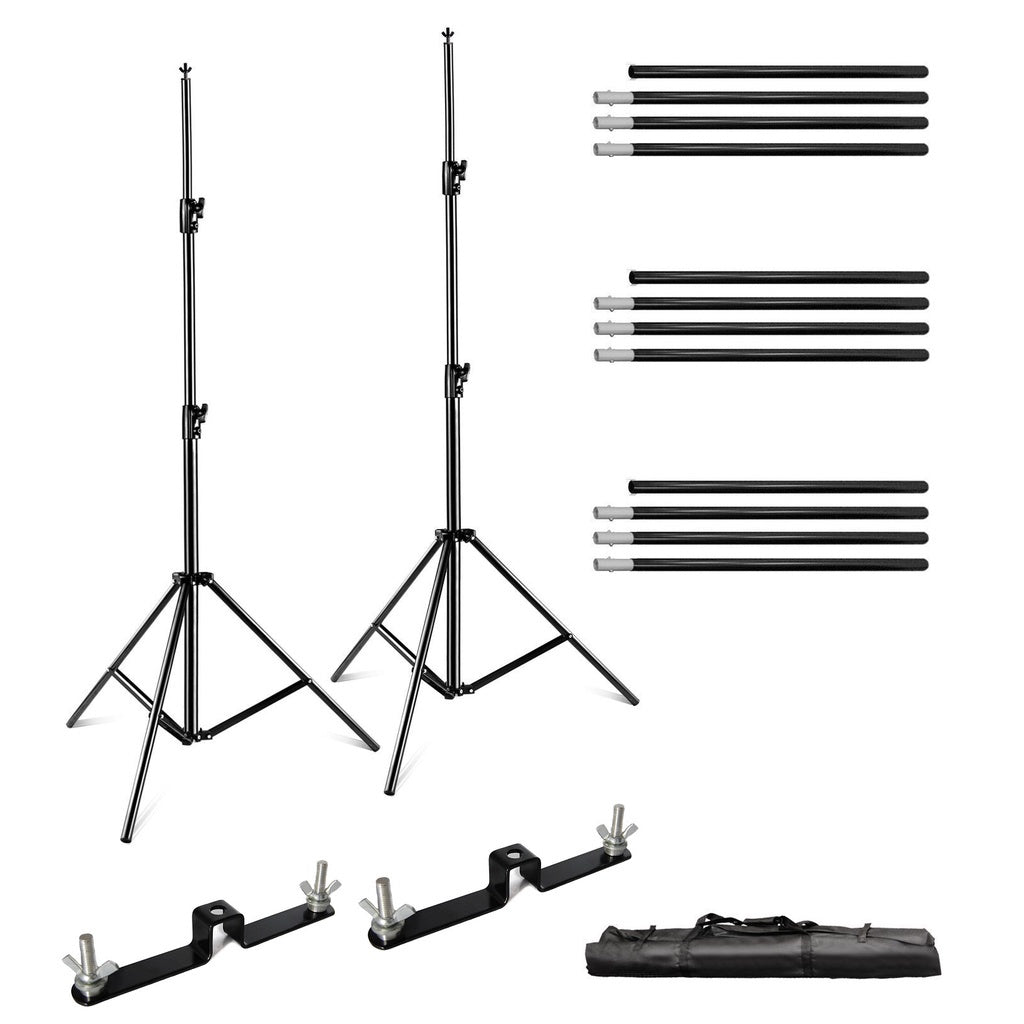 Pxel LS-BD2X2 3B Backdrop Muslin Stand 2M x 2M with Triple Crossbar 6x6 Feet