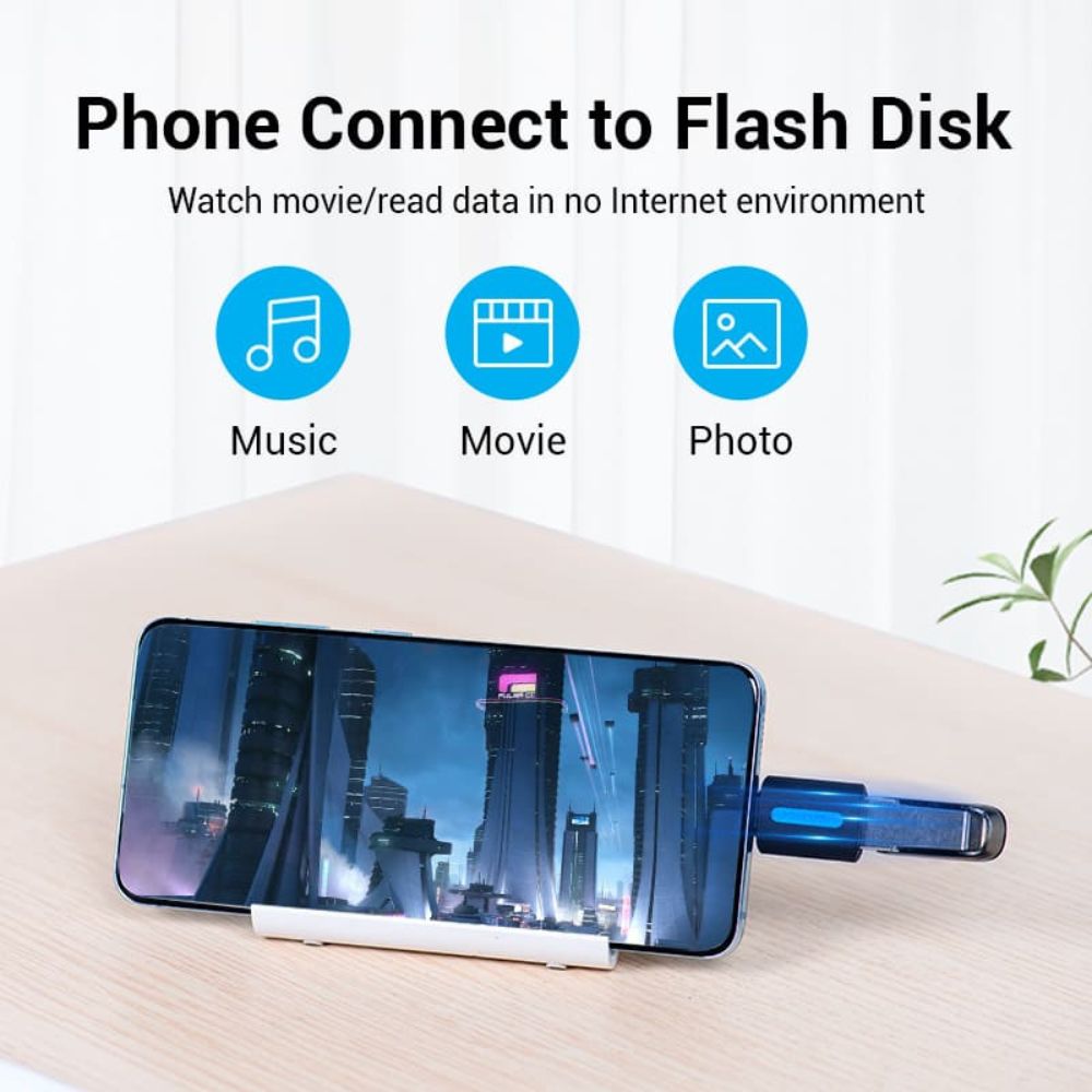 Vention USB-C Male to USB 2.0 Female OTG Adapter with High-Speed 480Mbps Data Transfer for Laptops, Android Phone, Tablet
