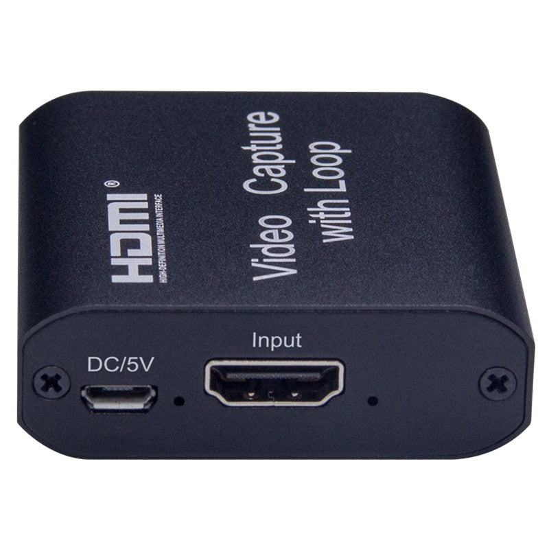 ArgoX HDMI to USB 2.0 Video Capture with Loop + Audio, 4K in 1080p out, USB-A to Micro USB Cable, HDMI Loop Out, Support AWG26 HDMI, VLC/OBS/Amcap for Computer, Live Streaming, Windows, Android, macOS | HDVC4