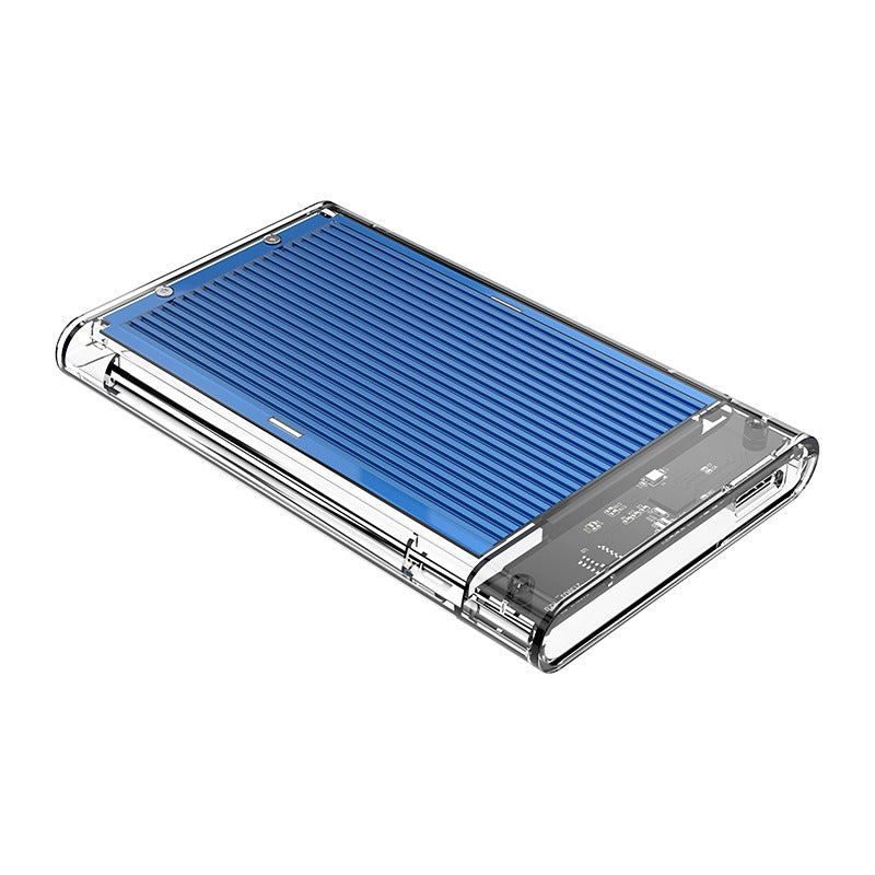 ORICO 2.5 inch SATA 3.0 HDD to USB 3.0 Micro B Transparent External Hard Disk Drive Enclosure Case with Aluminum Alloy Internal Plate & Up to 4TB Memory Storage Capacity for Windows Mac OS Linux PC Laptop Computer | 2179U3 - Blue