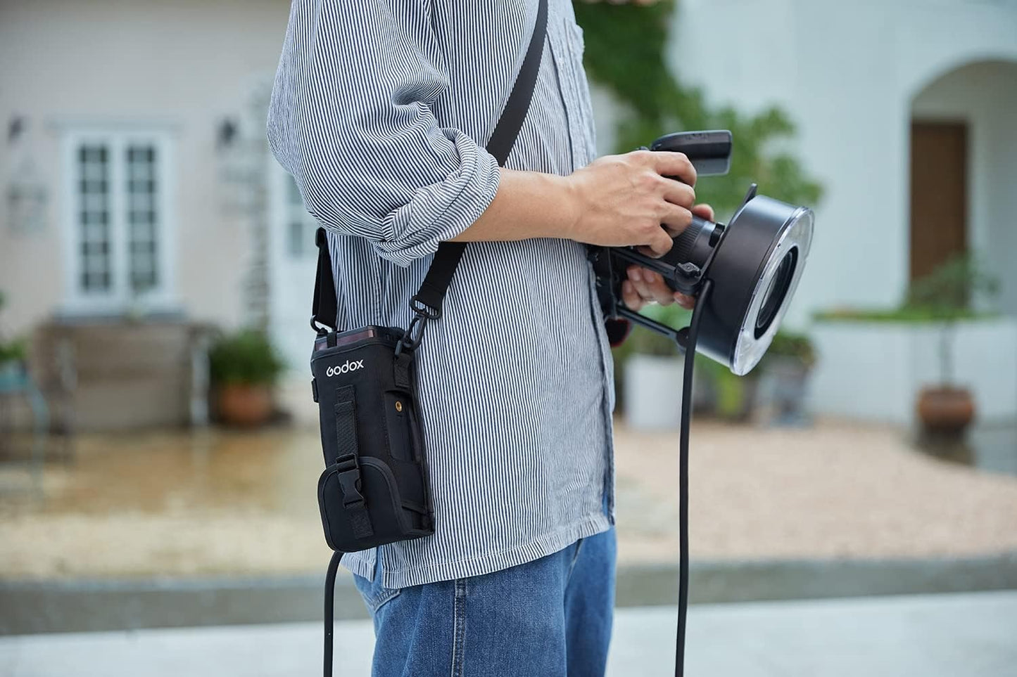 Godox CB57 Cross Body Mini Bag for AD200 & AD200 Pro Pocket Flashes - Studio Lightning Equipment