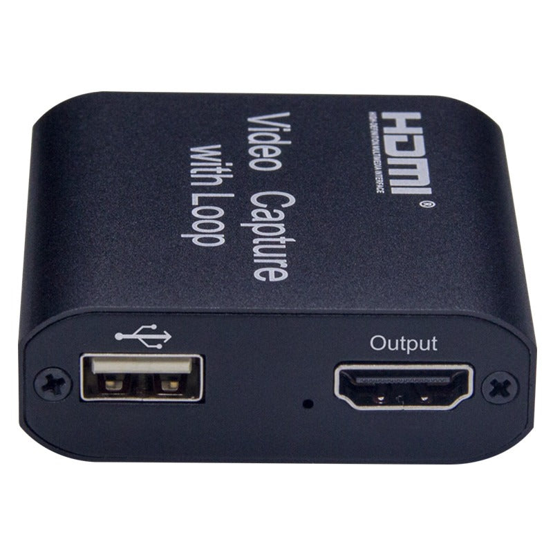 ArgoX HDMI to USB 2.0 Video Capture with Loop + Audio, 4K in 1080p out, USB-A to Micro USB Cable, HDMI Loop Out, Support AWG26 HDMI, VLC/OBS/Amcap for Computer, Live Streaming, Windows, Android, macOS | HDVC4