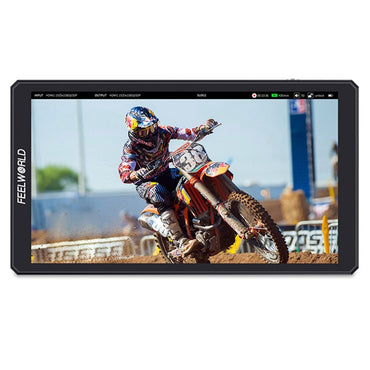 Feelworld CUT6 6" Screen Field On-Camera Monitor with Touchscreen Controls, 4K UHD HDMI and USB 2.0 Interface and Onboard Video Recorder for Professional Studio Videography