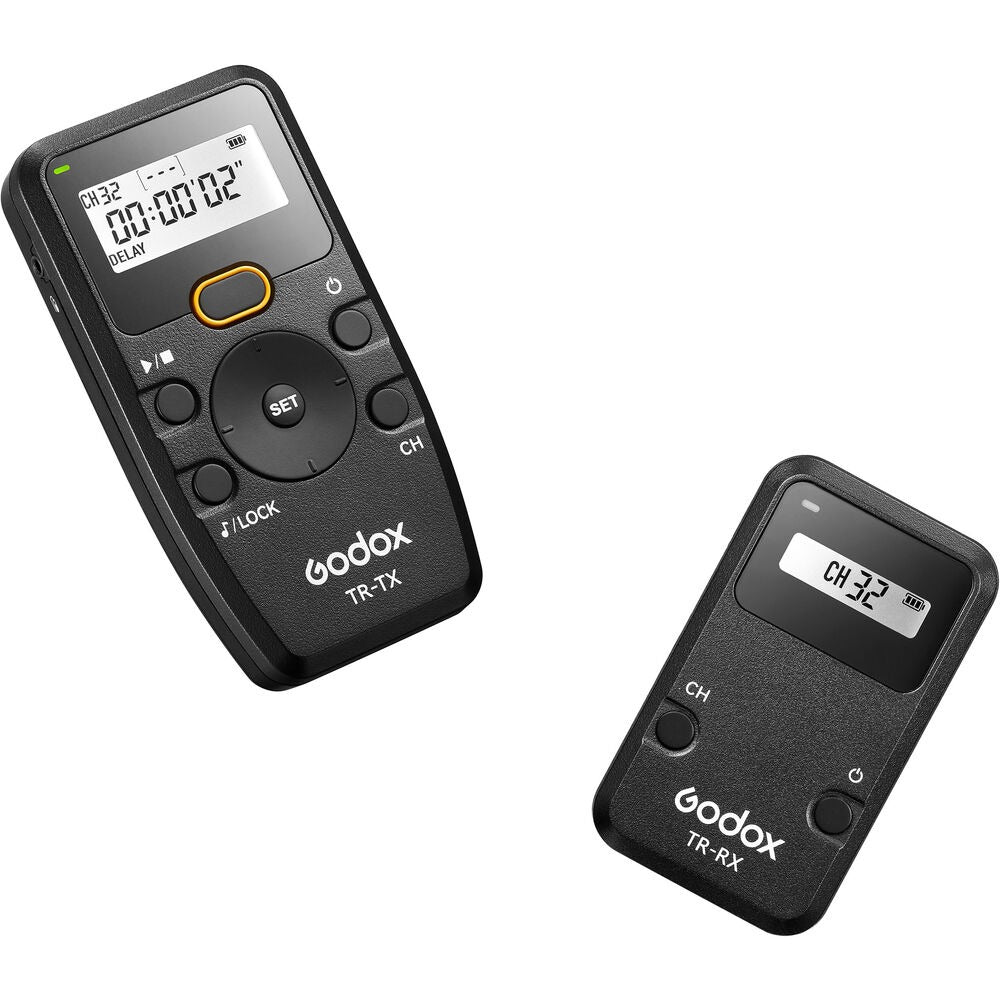 Godox TR Series 2.4GHz Wireless Timer Shutter Remote Control Transmitter Receiver with 100m Range, 6 Timer Shooting Modes for Canon, Nikon, Panasonic, Sony Camera Photography TR-N3