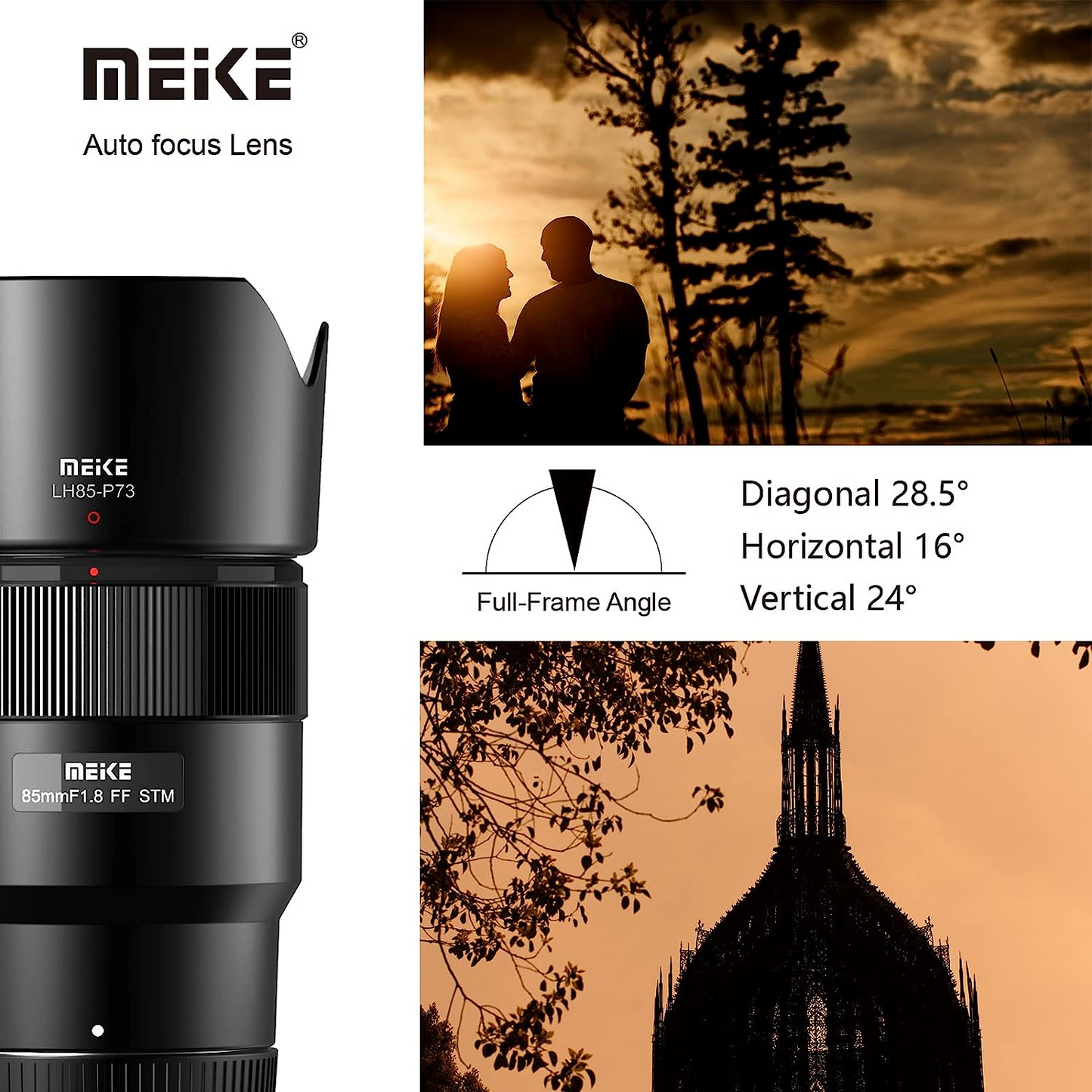 Meike 85mm F1.8 Auto Focus STM Full Frame Multicoated Medium Telephoto Prime Lens for Nikon Z Mount Z50, Z5, Z6, Z7, Z6II, Z7II, Z9, Z30, Z fc Mirrorless Camera