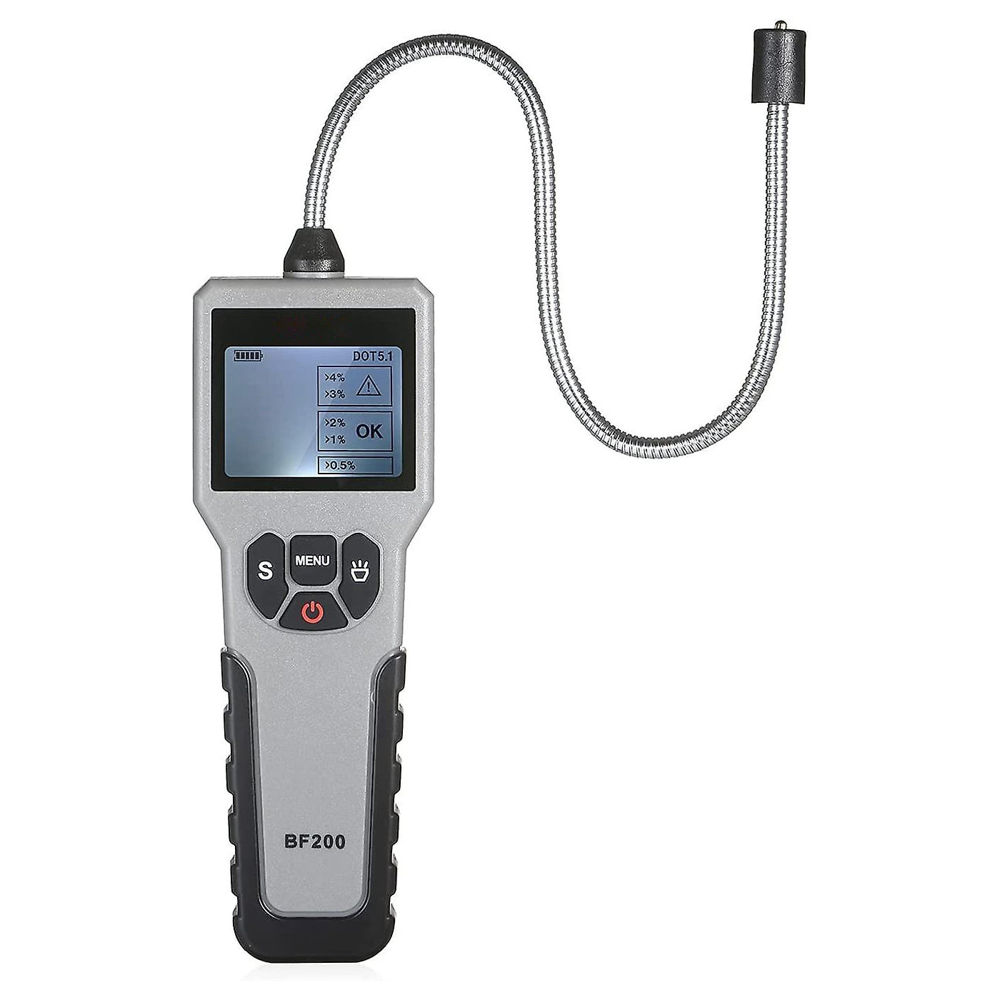 Eagletech BF200 12V Brake Fluid Tester with Flexible Sensor Probe, and Built-In LED Display Support DOT3, DOT4, and DOT5.1 Systems for Quality Test Pen Car Accessories