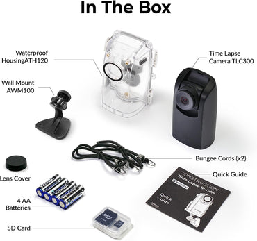 Brinno Time Lapse Camera BCC300-M Bundle FHD 1080p HDR with Waterproof Housing & Wall Mount, 1.44" IPS LCD Screen, Extended Battery Life, Flexible Schedule Setup, Interchangeable Lens, and Multilingual OS