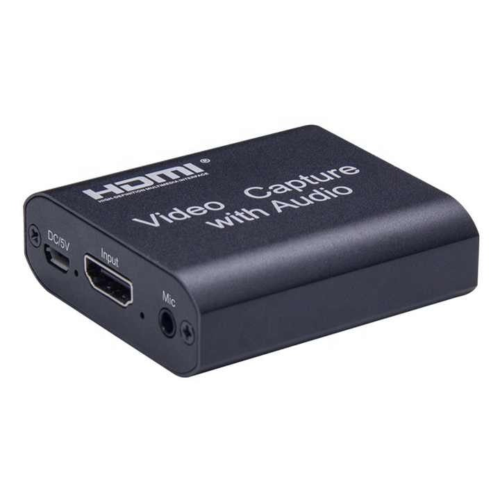 ArgoX HDMI to USB 2.0 Video Capture with Loop + Audio, 4K in 1080p out, USB-A to Micro USB Cable, HDMI Loop Out, Support AWG26 HDMI, VLC/OBS/Amcap for Computer, Live Streaming, Windows, Android, macOS | HDVC4