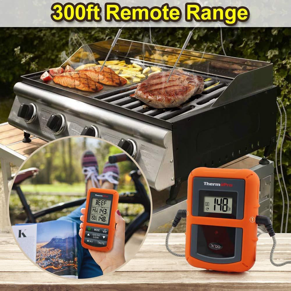ThermoPro TP-20C Wireless Remote Digital Cooking Food Meat Thermometer with Dual Probe for Smoker Grill BBQ Thermometer