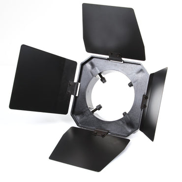 Pxel Universal Mount 3in1 Barn Door Honeycomb Grid & 4 Color Gel Filters Barndoor Kit