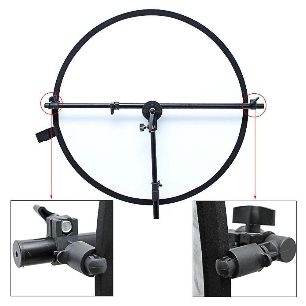 Pxel LS-RH175 Extendable 65cm to 175cm Studio Reflector Holder Arm with Swivel Grip Head Clamp