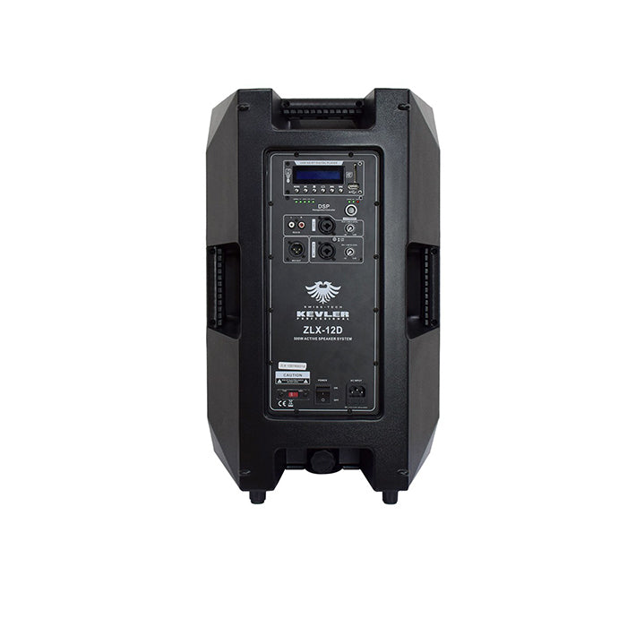 KEVLER ZLX-12D 12 700W 2-Way Full Range Active Loud Speaker (PAIR) with LCD Display and Class D Amplifier, Built-In USB Port and Bluetooth Function, Mic Line, RCA and XLR I/O and DSP Preset Modes