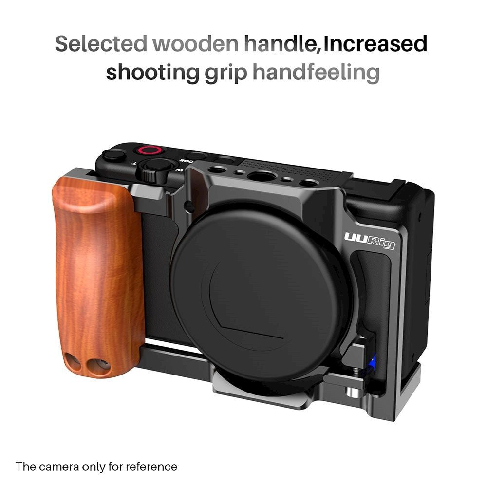 UURig by Ulanzi R056 Wooden Handgrip Frame for Sony ZV-1 Camera