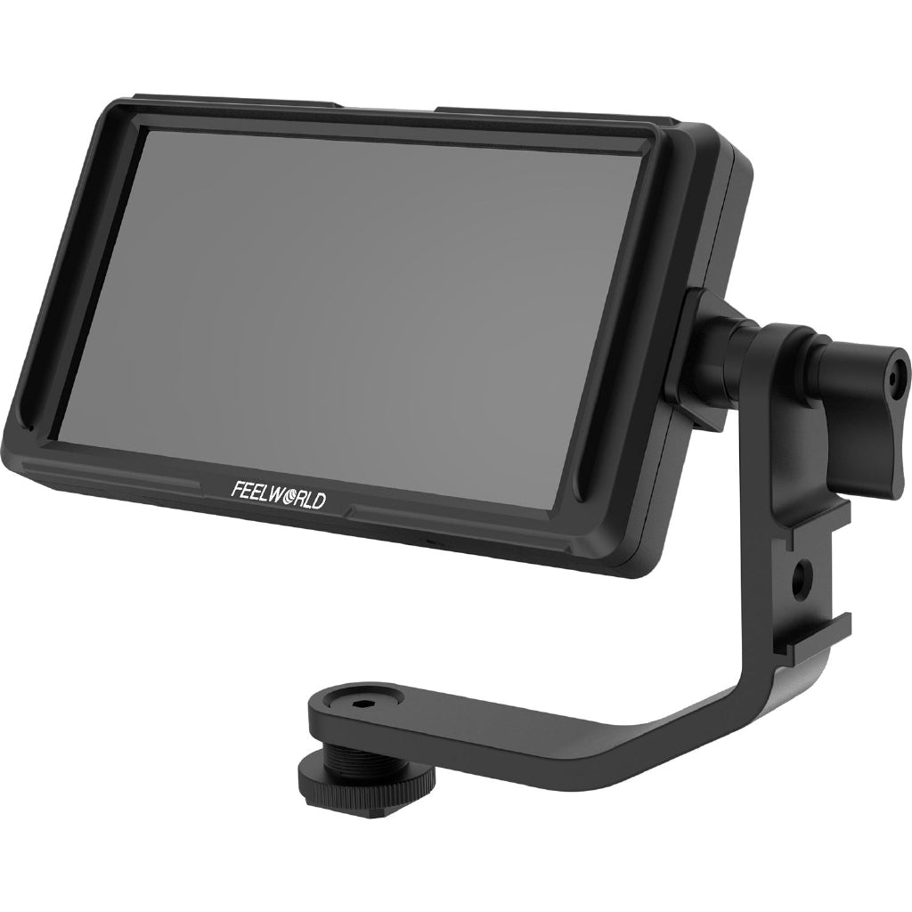 Feelworld F5 5 Inch DSLR On Camera Field Monitor Small Full HD 1920x1080 IPS Video Peaking Focus Assist with 4K HDMI 8.4V DC Input Output Include Tilt Arm
