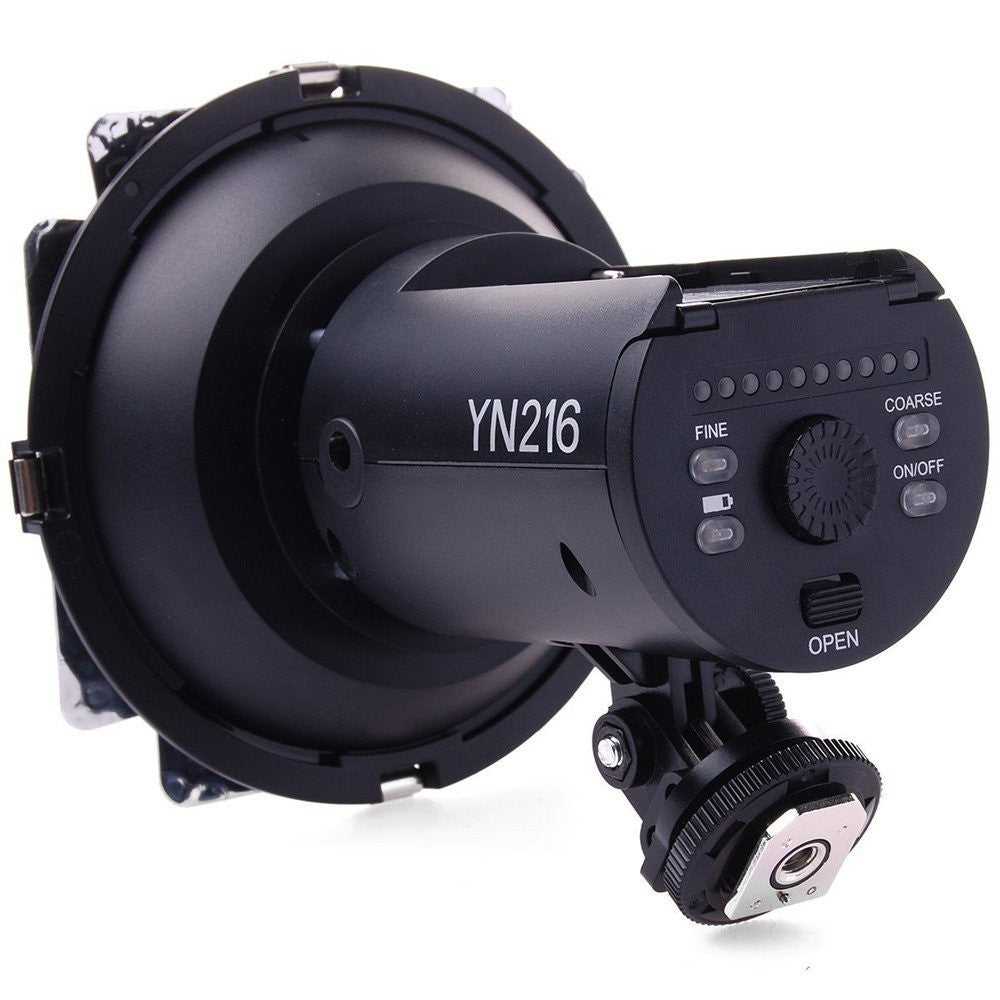 Yongnuo YN216 Daylight White LED On-Camera Fill Video Studio Light 5500K with Color Filters Barn Doors for Photography