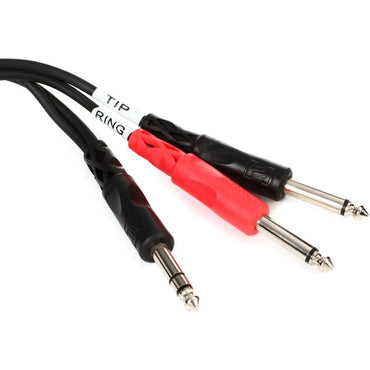 Hosa Technology STP-203 Stereo 1/4 Male to (2) Mono 1/4 Male Y-Cable - 9.84' (3 m)
