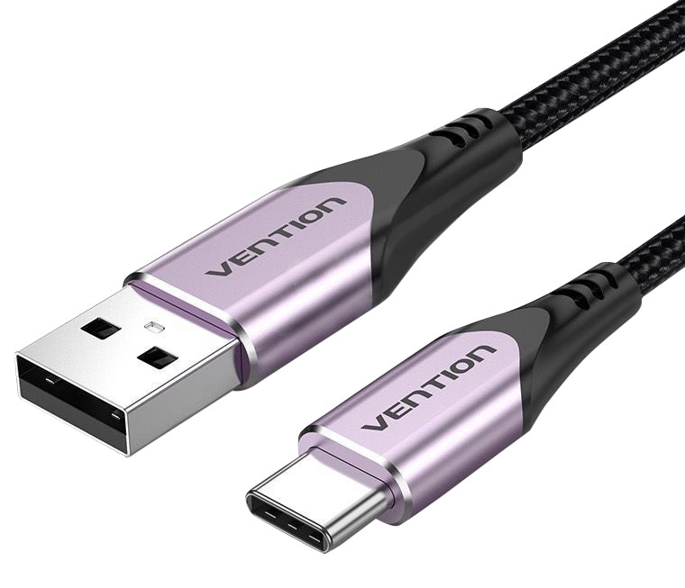 Vention USB 2.0 to Lightning Port Charging and Data Cable for Apple Phones and Tablets (Aluminum, Red, Purple) (0.5M, 1M, 1.5M, 2M) | LAB