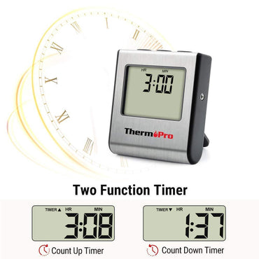 ThermoPro TP16 Digital Thermometer For Oven Smoker Candy Liquid Kitchen Cooking Grilling Meat BBQ Thermometer and Timer