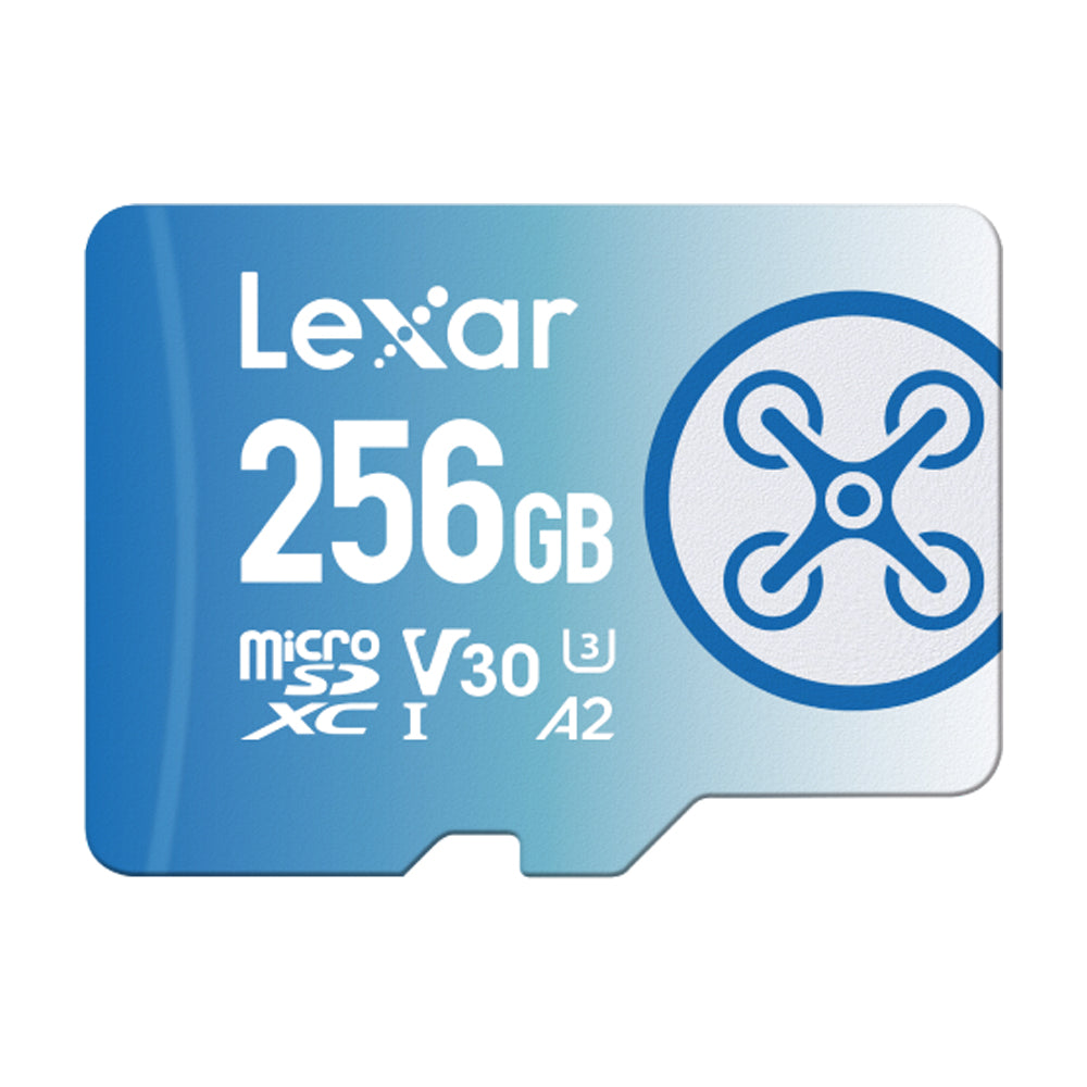 Lexar Professiol 256GB 64GB FLY Series MicroSDXC UHS-I V30 A2 U3 Class 10 Micro SD Card with 4K UHD Video Recording, Max 160MB/s Read, 90MB/s Write Speeds for Drone Cameras and Other Devices