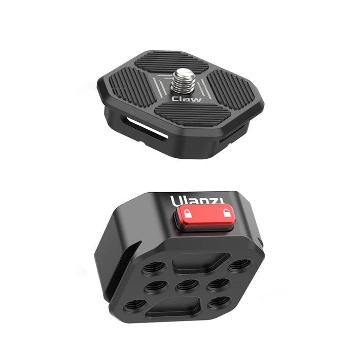 Ulanzi Claw (Generation II) QR Quick Release Plate and Arca Type Base Set for Tripod / Monopod Heads with Max 50Kg Load Capacity, Slide Locks, Push Button Release and Compatible with CLAW Generation I QR System | JG Superstore