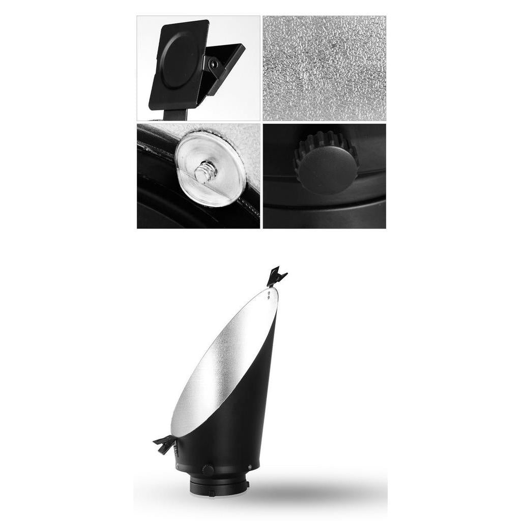 Pxel LS-BO Metal Conical Snoot with Clip for Bowens Mount Studio Strobe Monolight Photography Flash