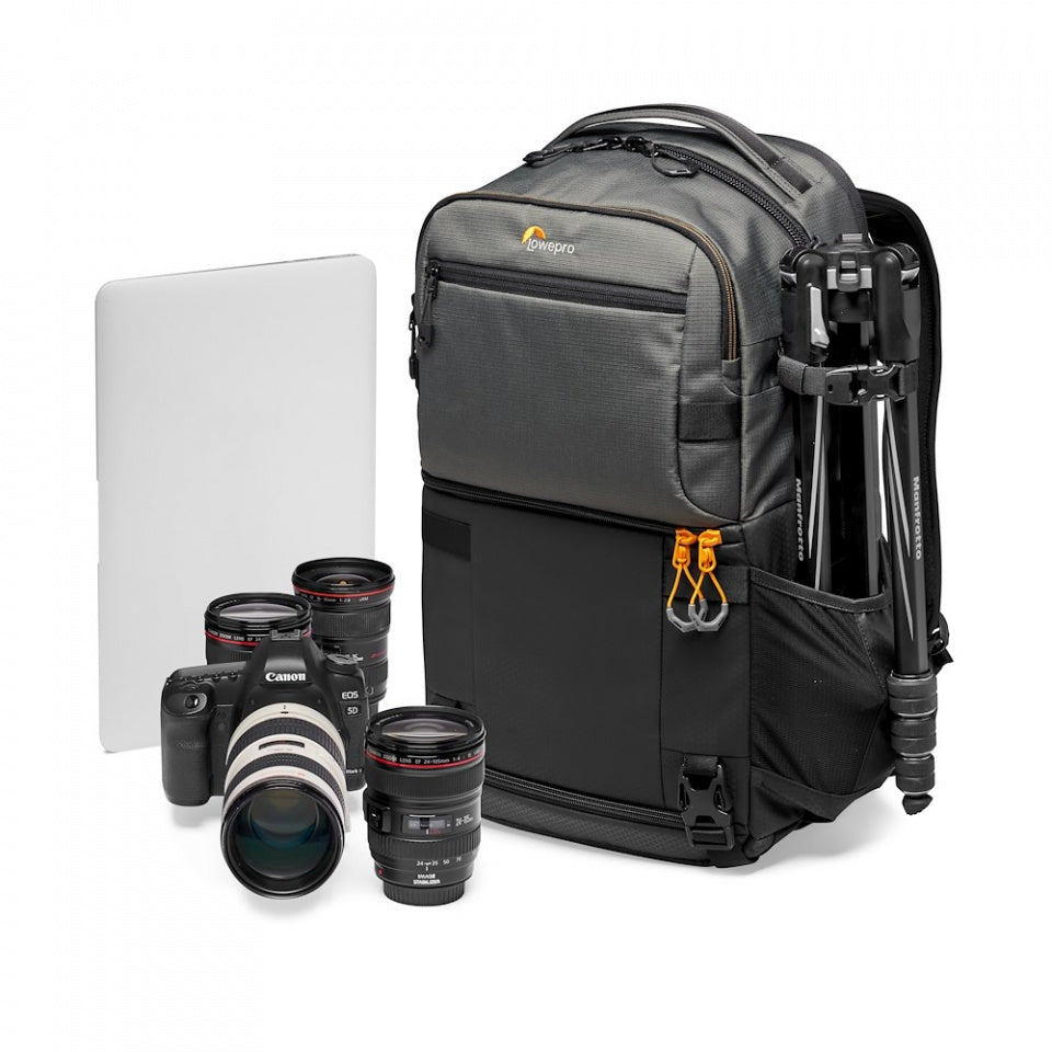 Lowepro Fastpack Pro BP 250 III Gray Lighweight Backpack for Mirrorless DSLR, Folding Drone Kit