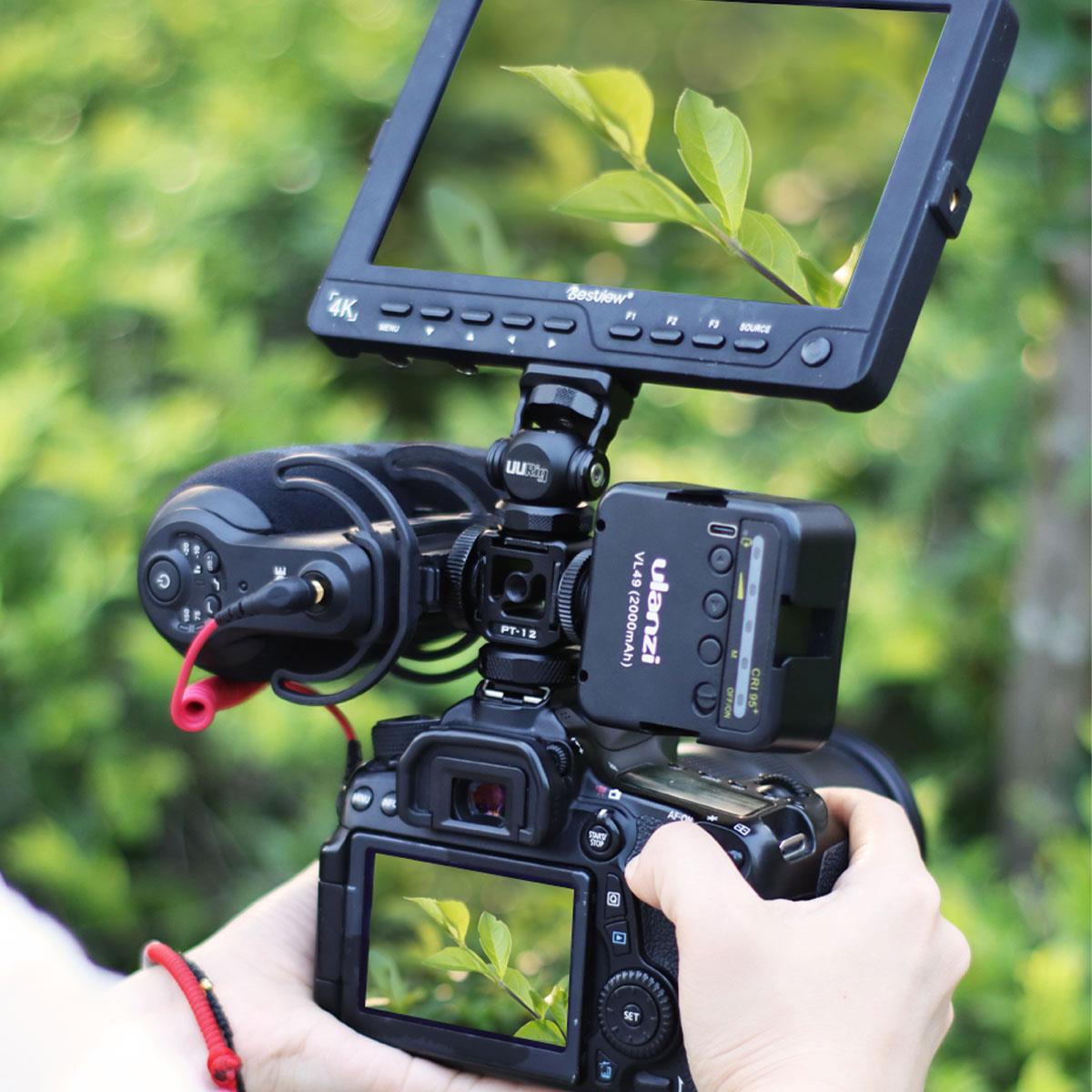 Ulanzi PT-12 Triple Cold Shoe Mount for Cameras Microphone Lights | JG Superstore
