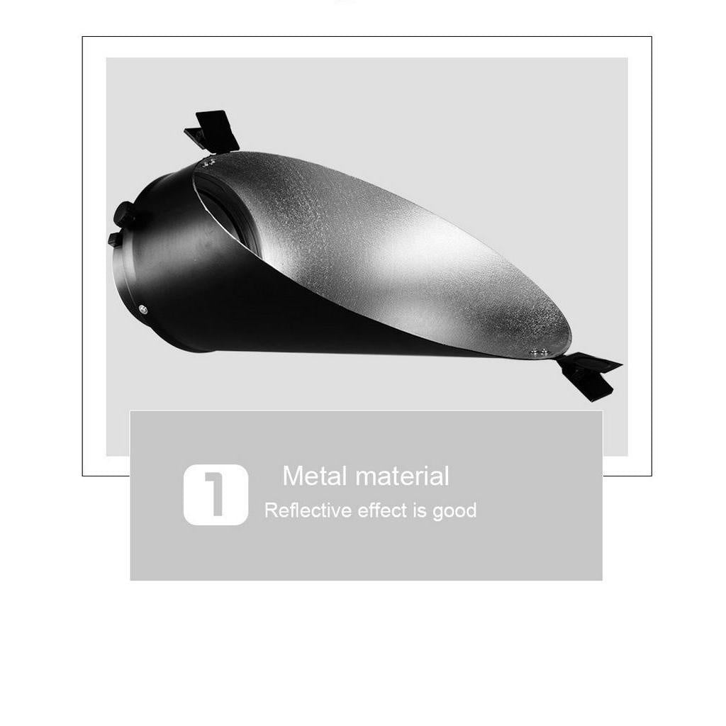 Pxel LS-BO Metal Conical Snoot with Clip for Bowens Mount Studio Strobe Monolight Photography Flash