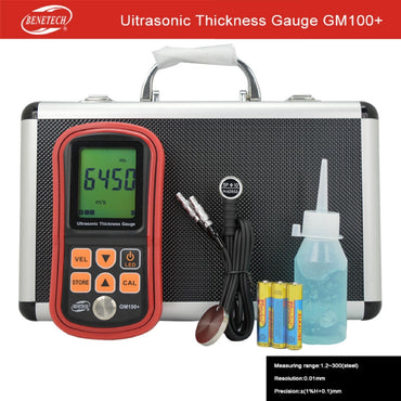 Benetech GM100+ Plus Ultrasonic Thickness Gauge Tester Metal Width Measuring Instrument 1.2~300.00mm (Steel)