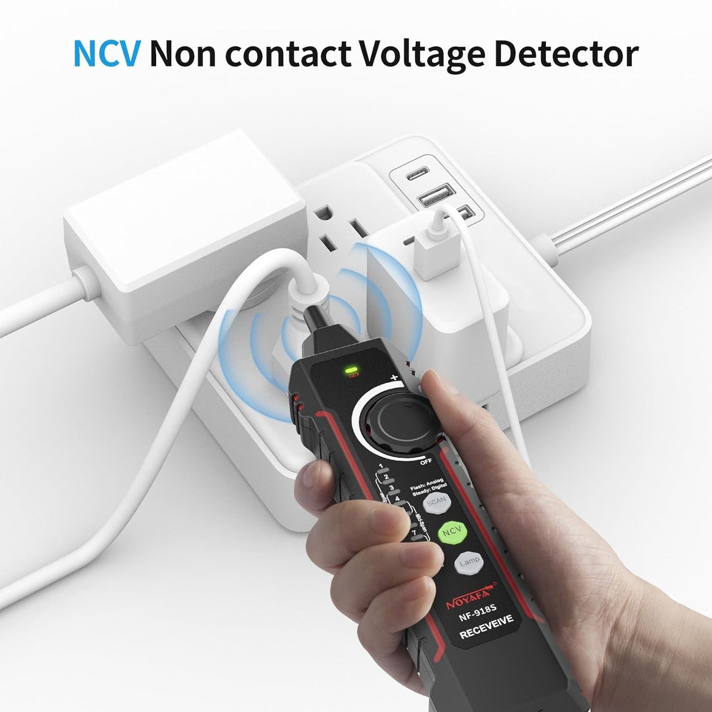 Noyafa NF-918S Network Cable Tester With 6 Wavelength Optical Power Meter, PoE Network Tools, Digital Multimeter, RJ45 Network Tester For Ethernet Cable, Telephone Line, BNC Coaxial Cable, Electric Wire