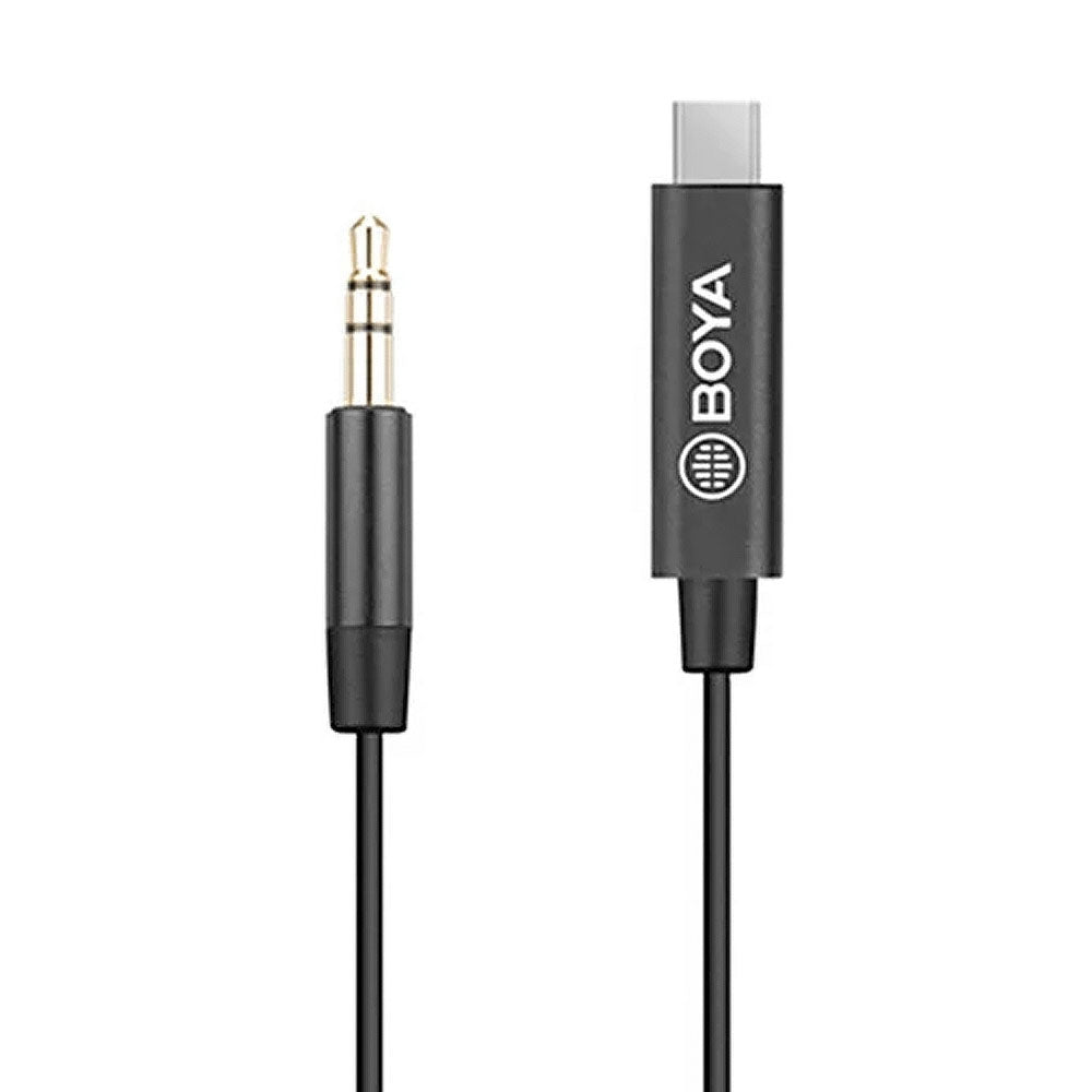 Boya BY-K2 3.5mm TRS (Male) to USB Type-C (Male) 20cm Audio Adapter Cable for Android Devices