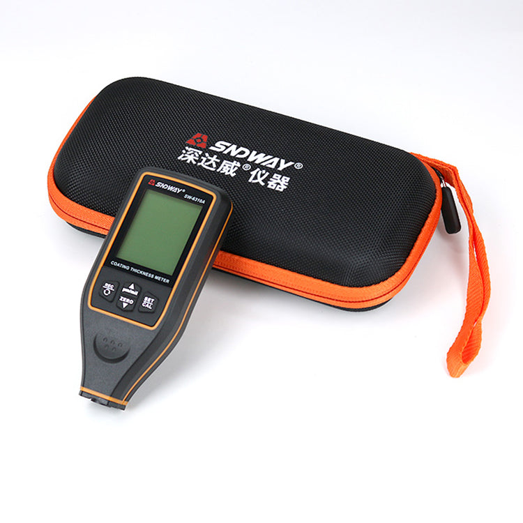 Sndway SW-6310A Digital Paint Coating Thickness Gauge Meter for Car Paint, Rubber, Paint & Emel with 1700um/66mil Measuring Range, 2" LCD Two-Way Rotating Screen, 30 Sets Data