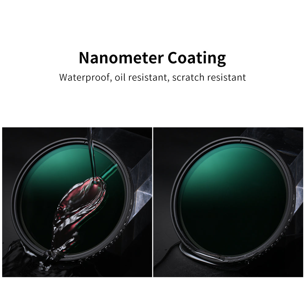 K&F Concept Variable Neutral Density Fader ND8 to ND2000 Waterproof Anti-Scratch Green Coated Japan Optics for Camera DSLR Mirrorless 37mm 40.5mm 43mm 46mm 49mm 52mm 55mm 58mm 62mm 67mm 72mm 77mm 82mm