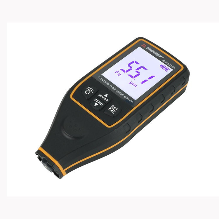 Sndway SW-6310A Digital Paint Coating Thickness Gauge Meter for Car Paint, Rubber, Paint & Emel with 1700um/66mil Measuring Range, 2" LCD Two-Way Rotating Screen, 30 Sets Data