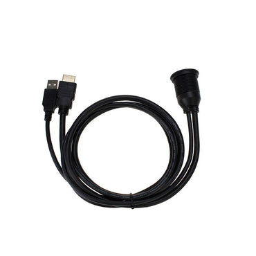 Pxel USB 3.0 and HDMI Female to Male Dash Panel 1-Meter Video and Data Extension Cable with Flush Mount Design for Car and Motorcycle Dashboard TV Table 1M