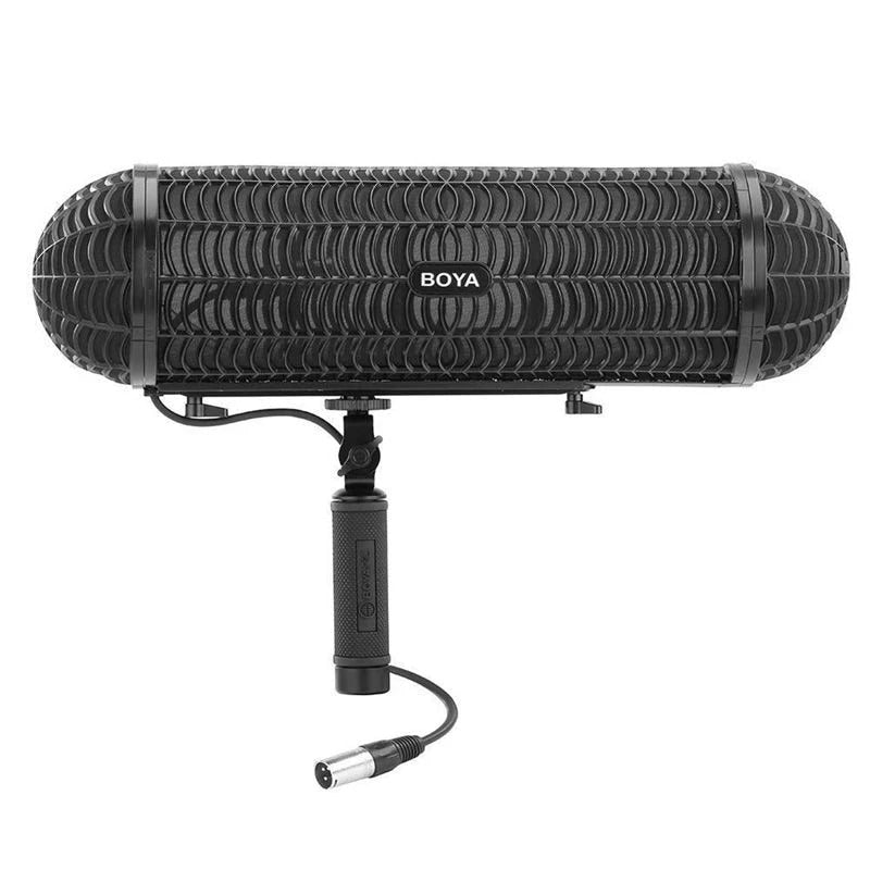 Boya BY-WS1000 Microphone Windshield and Suspension System with XLR Inputs Shockmount for Shotgun Microphone