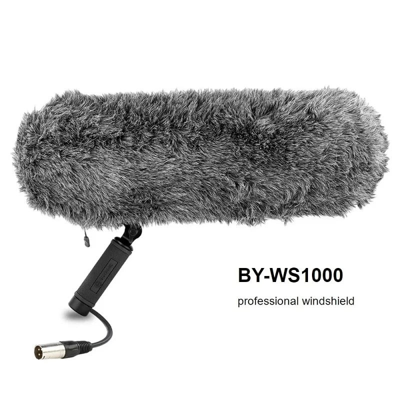 Boya BY-WS1000 Microphone Windshield and Suspension System with XLR Inputs Shockmount for Shotgun Microphone