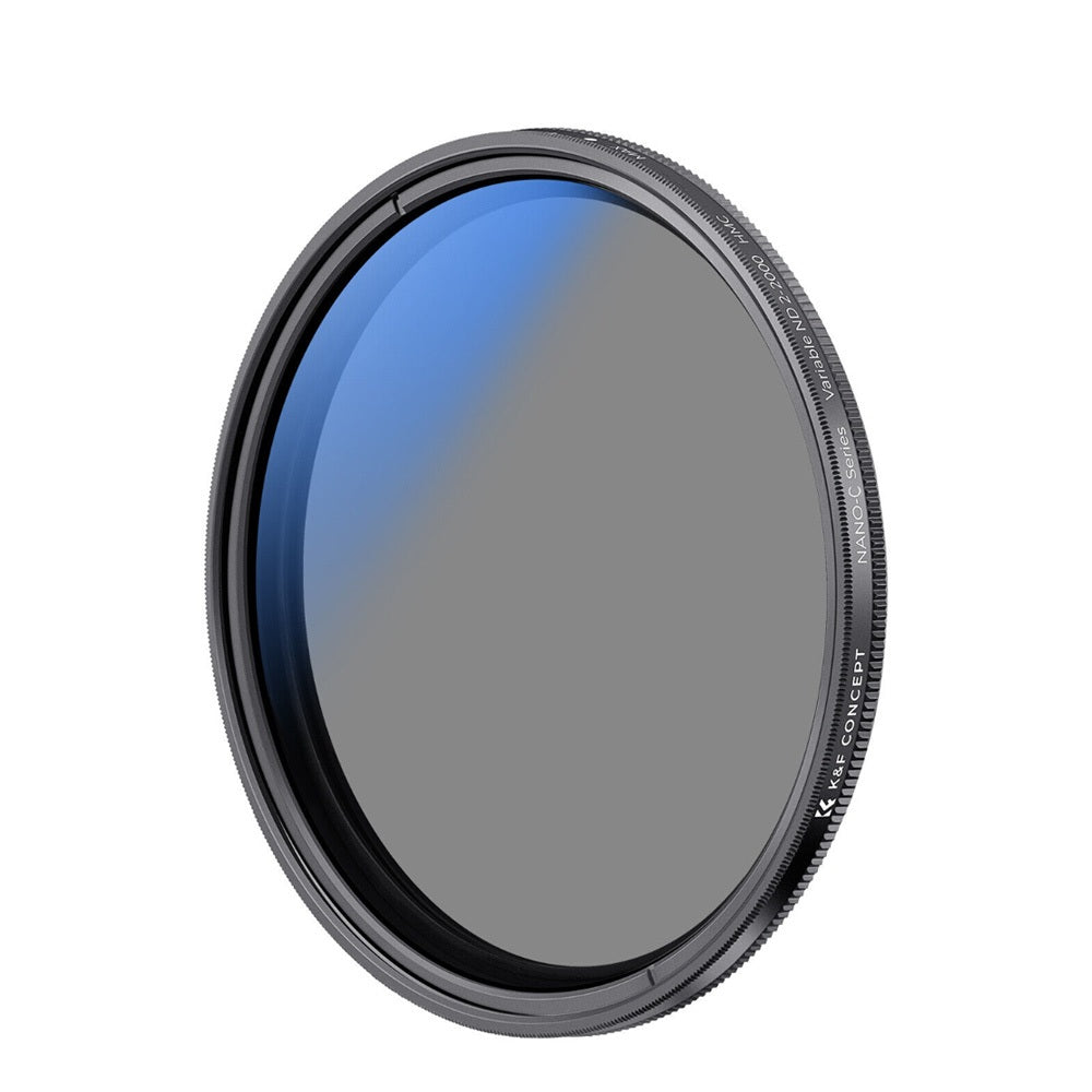 K&F Concept Nano-C Series 82mm Variable ND2-2000 11-Stop Neutral Density Lens Filter with Multi-Coated Optical Glass and Aluminum Metal Frame for Mirrorless and DSLR Camera Photography