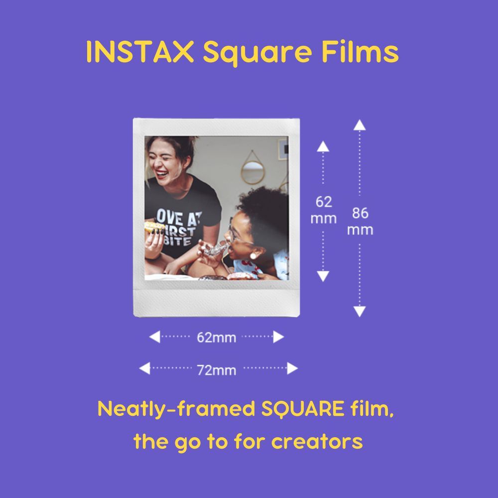Fujifilm Instax Square Rainbow Frame 10 Sheets Film for Fujifilm Instax Square Cameras