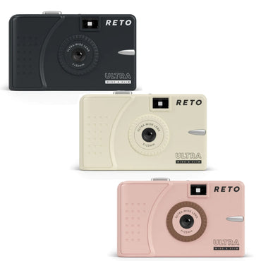 RETO Ultra Wide & Slim Analog Camera + Film Bundle with 22mm Ultra-Wide-Angle Lens, 135 35mm Film Format for Point and Shoot for Photography